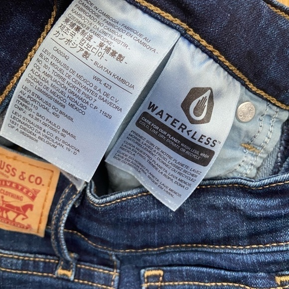 LEVIS 721 High Rise Skiny Womens Jeans Size 28 Dark Indigo Dark Wash - Picture 13 of 13